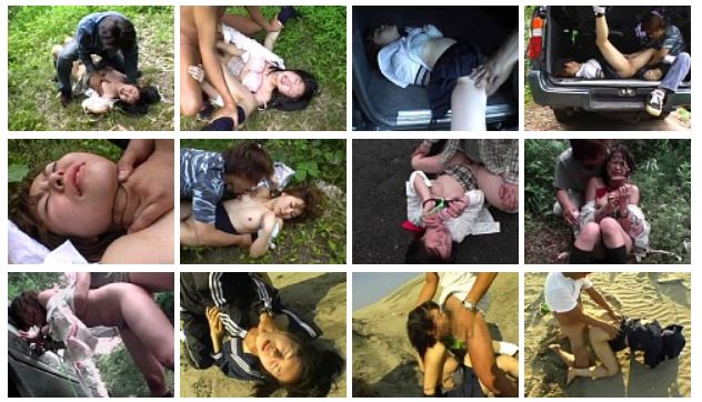 セーラー服をハサミで切り裂く不良！制服を汚して破壊する極悪レイプ