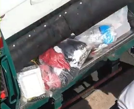 衣類ゴミが燃えないゴミと一緒に潰される！分別されないゴミ収集動画