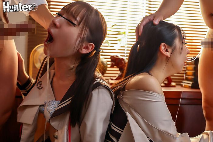 セーラー服に唾液が付着するイラマチオ！ブラック校則でJKを便器化